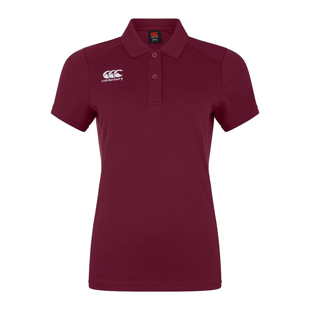 Maroon - Front - Canterbury Womens-Ladies Club Dry Polo Shirt