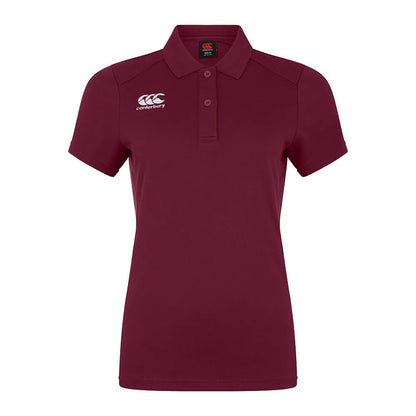 Maroon - Front - Canterbury Womens-Ladies Club Dry Polo Shirt