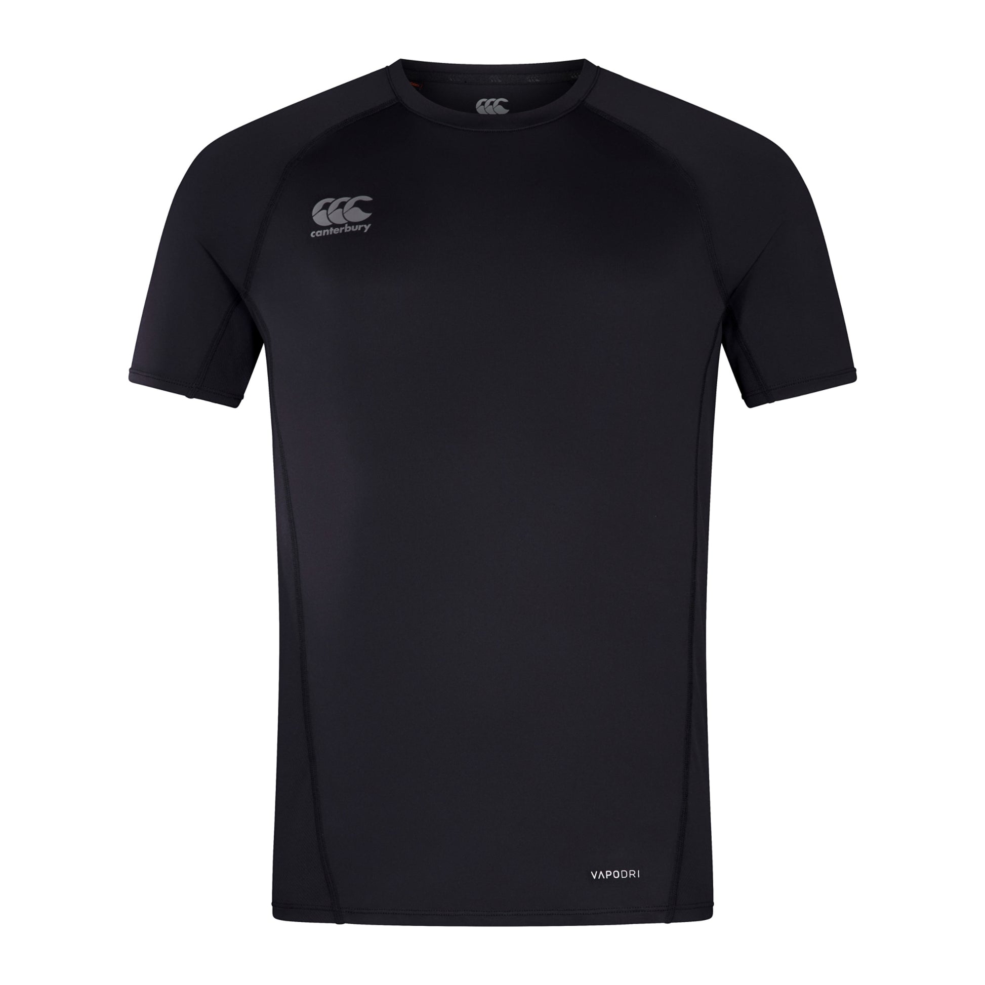 Black-Gunmetal Grey - Front - Canterbury Mens Small Logo Super Light T-Shirt