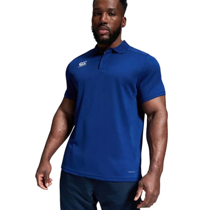 Royal Blue - Close up - Canterbury Mens Club Dry Polo Shirt