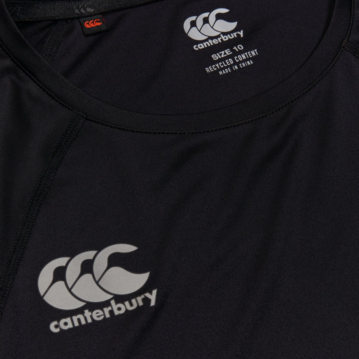 Black-Gunmetal Grey - Side - Canterbury Womens-Ladies Super Light Short-Sleeved T-Shirt