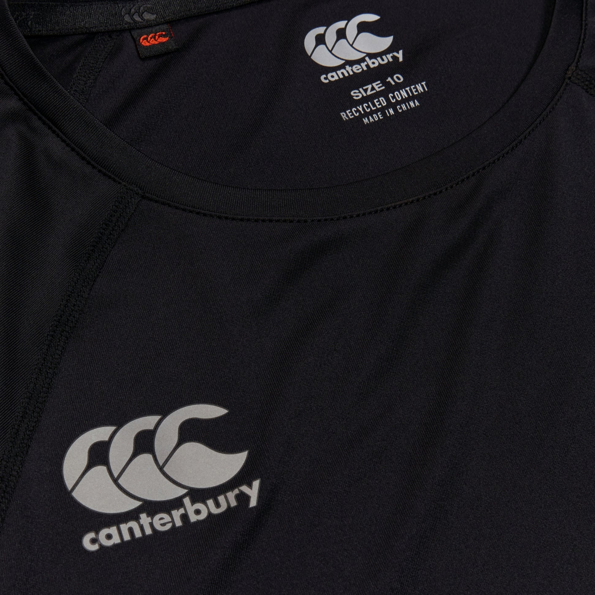 Black-Gunmetal Grey - Side - Canterbury Womens-Ladies Super Light Short-Sleeved T-Shirt