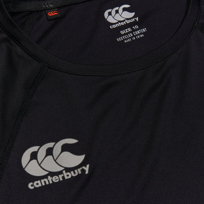 Black-Gunmetal Grey - Side - Canterbury Womens-Ladies Super Light Short-Sleeved T-Shirt