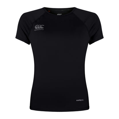 Black-Gunmetal Grey - Front - Canterbury Womens-Ladies Super Light Short-Sleeved T-Shirt
