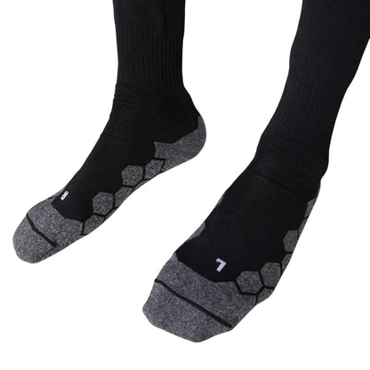 Black - Back - Mitre Childrens-Kids Division Plain Football Socks