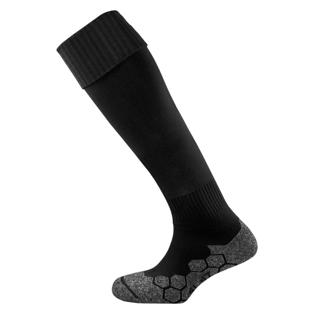 Black - Front - Mitre Childrens-Kids Division Plain Football Socks