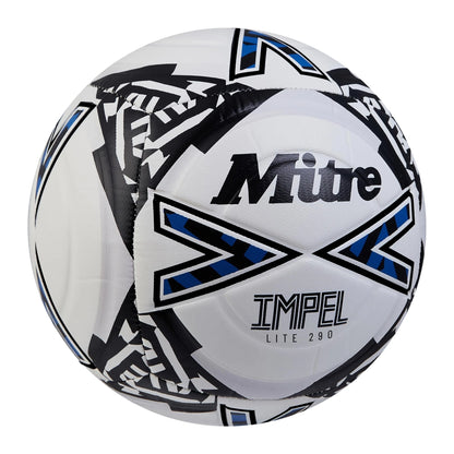 White-Black-Blue - Side - Mitre Impel Lite Training Football
