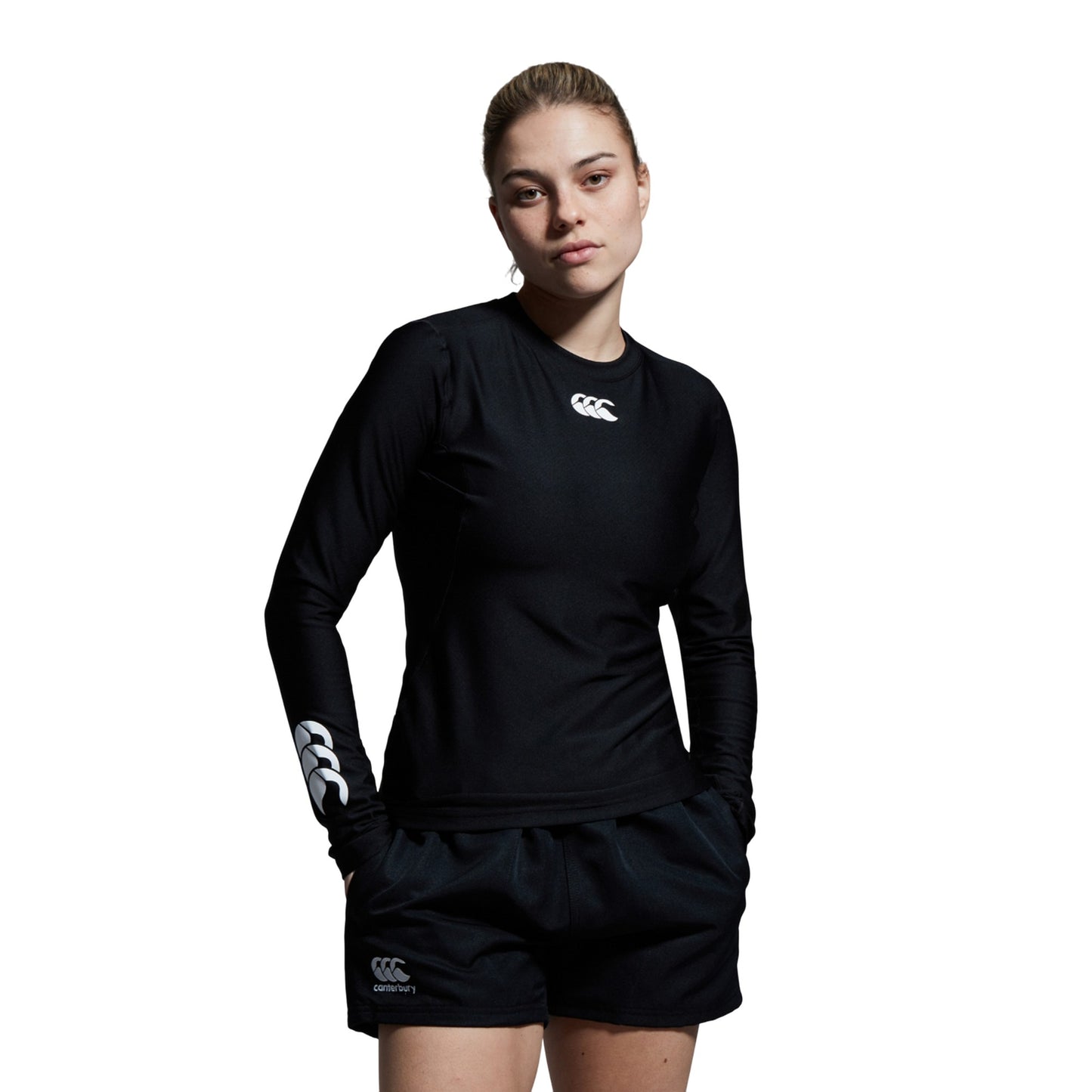 Black - Lifestyle - Canterbury Womens-Ladies Thermoreg Long-Sleeved Top