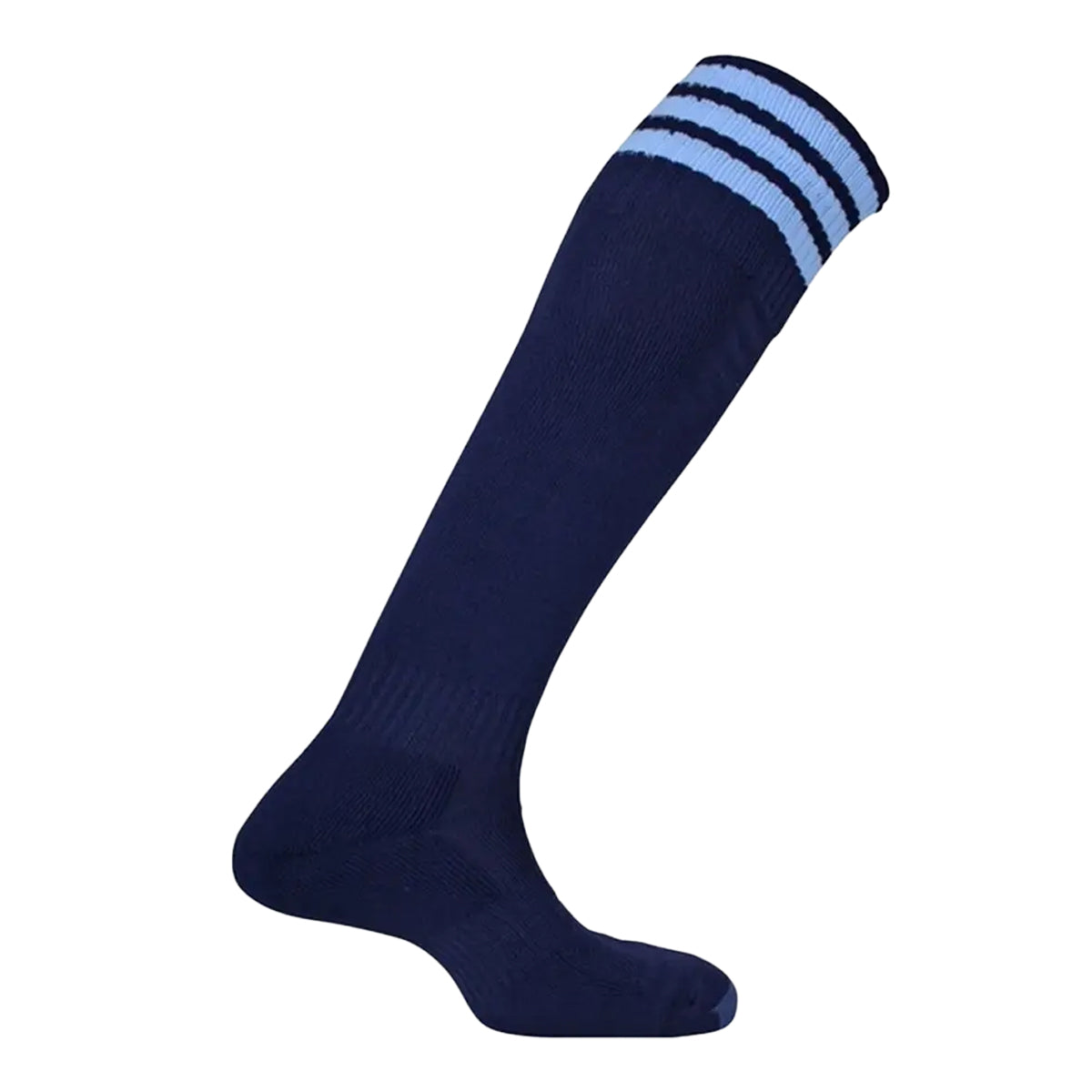 Navy-Amber - Back - Mitre Unisex Adult Mercury 3 Stripes Socks