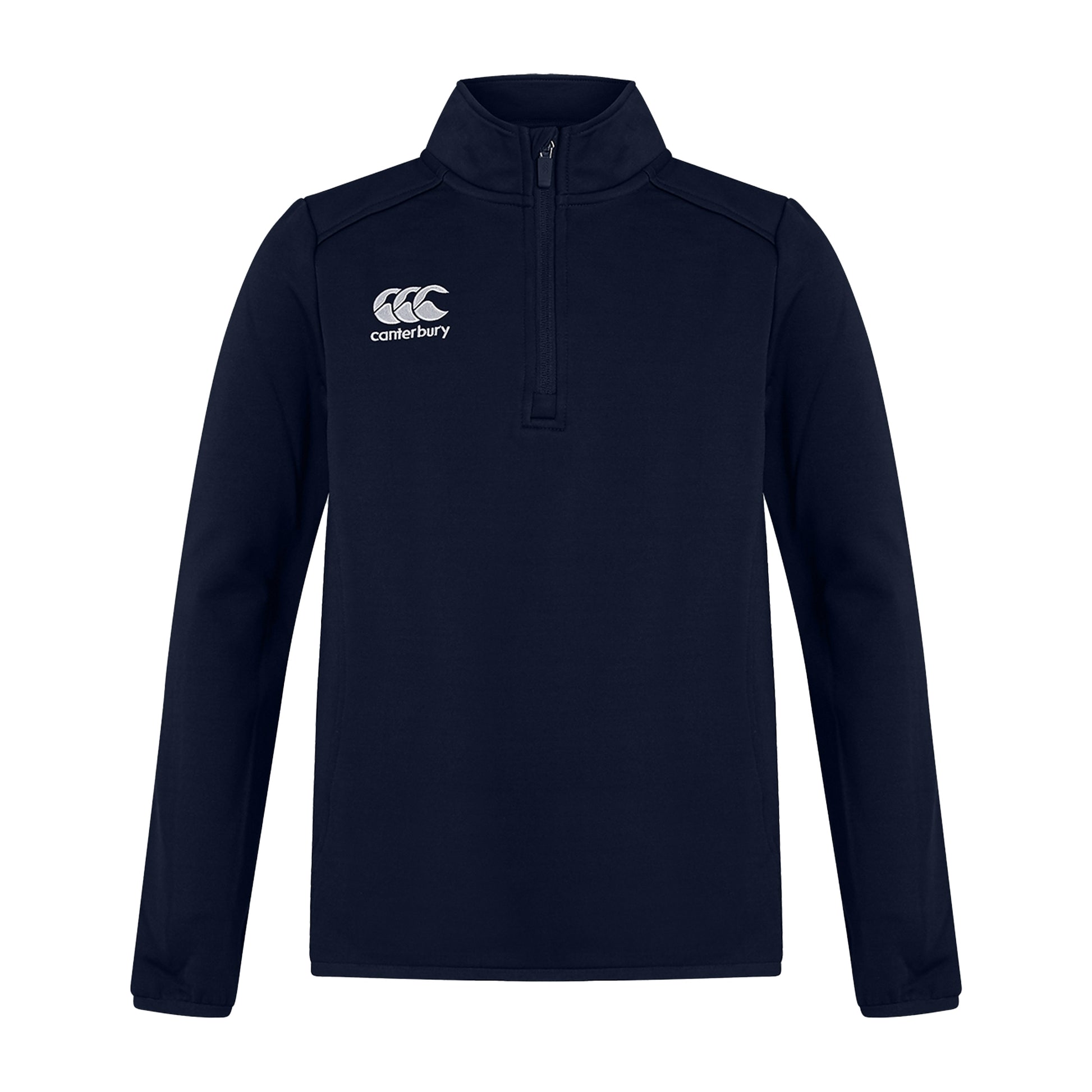 Navy - Front - Canterbury Childrens-Kids Club Quarter Zip Training Top