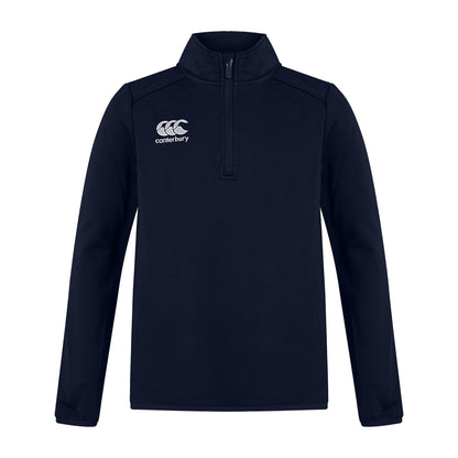 Navy - Front - Canterbury Childrens-Kids Club Quarter Zip Training Top