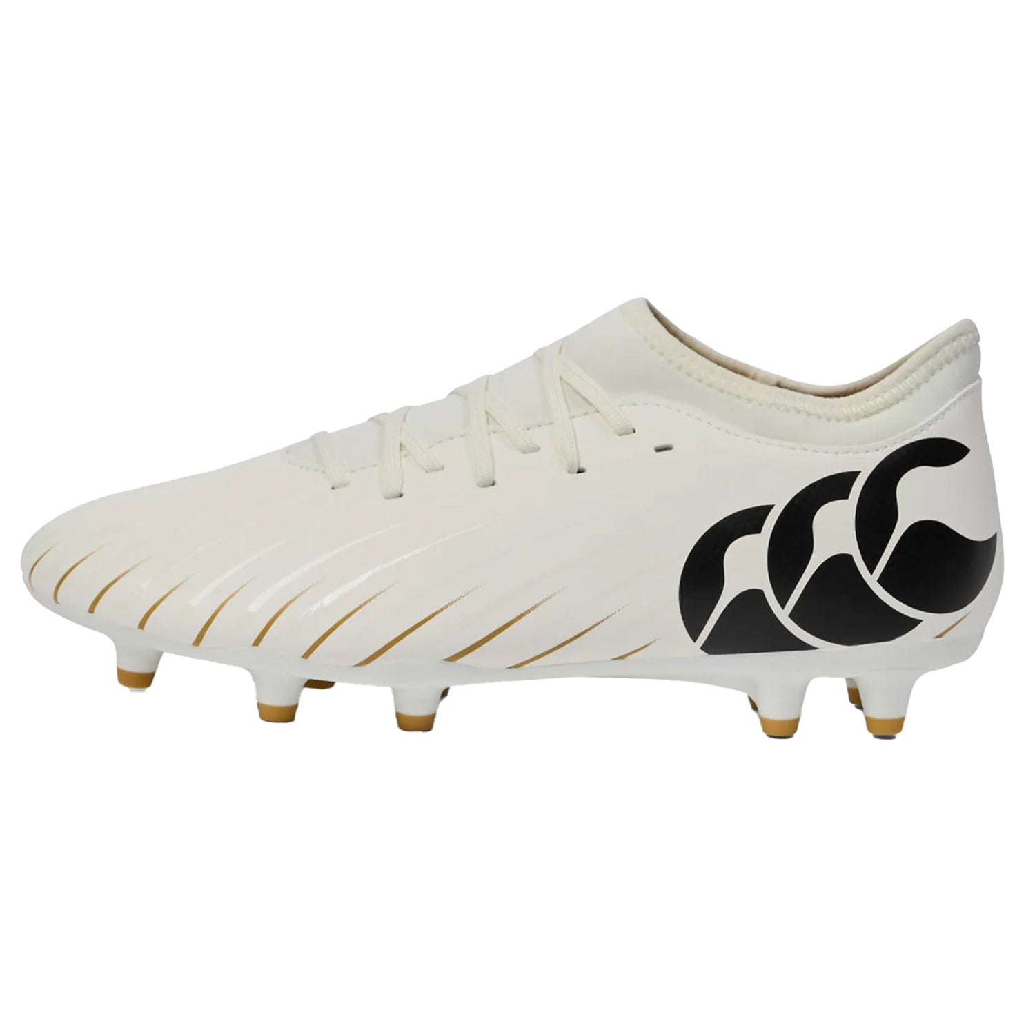 White - Side - Canterbury Childrens-Kids Speed Falcon Firm Ground Boots