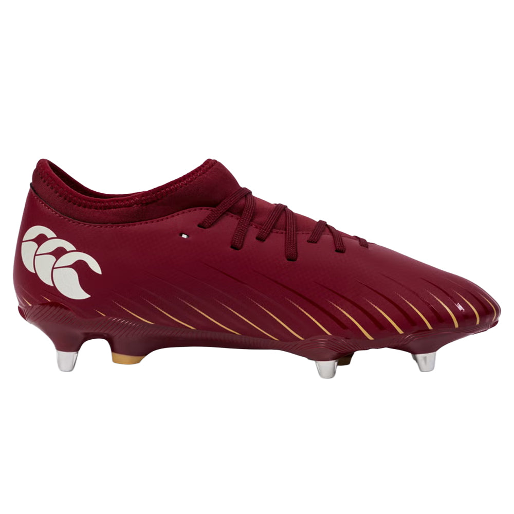 Red Dahlia - Back - Canterbury Unisex Adult Speed Falcon Team Soft Ground Rugby Boots