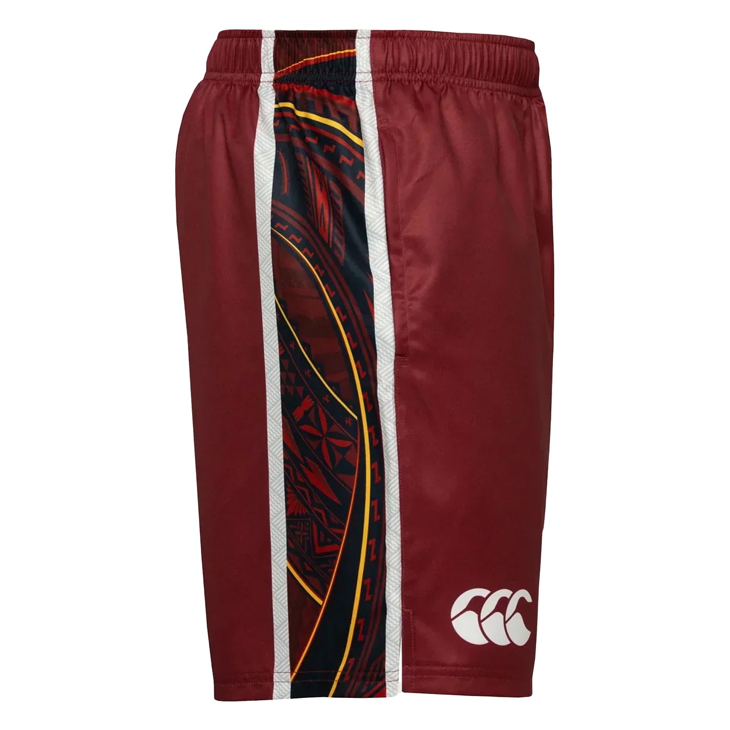 Maroon - Side - Canterbury Mens Pasifika Queensland Reds Gym Shorts