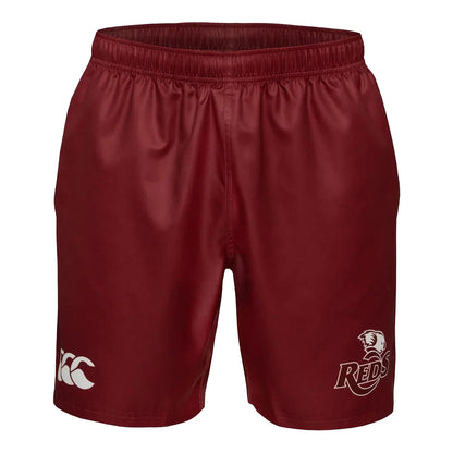 Maroon - Front - Canterbury Mens Pasifika Queensland Reds Gym Shorts