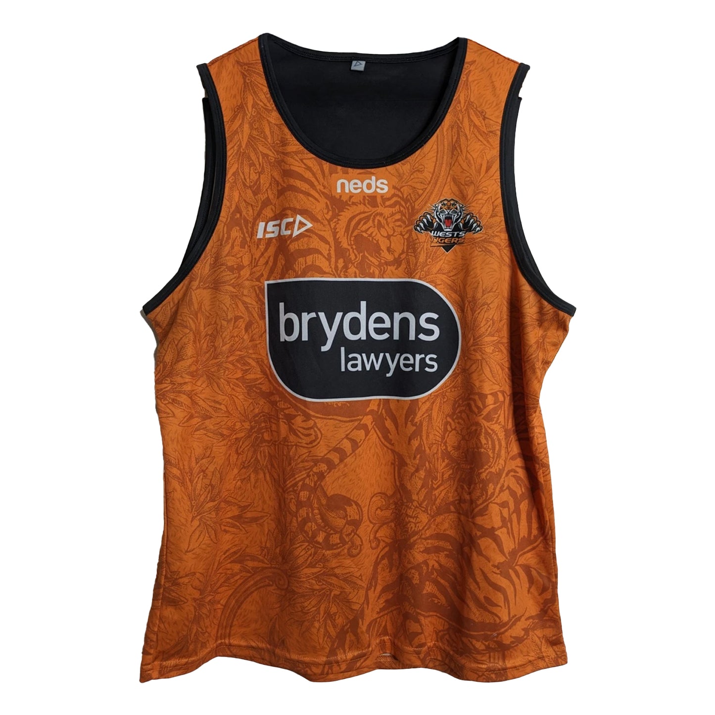 Orange - Front - Canterbury Mens West Tigers Training Vest Top