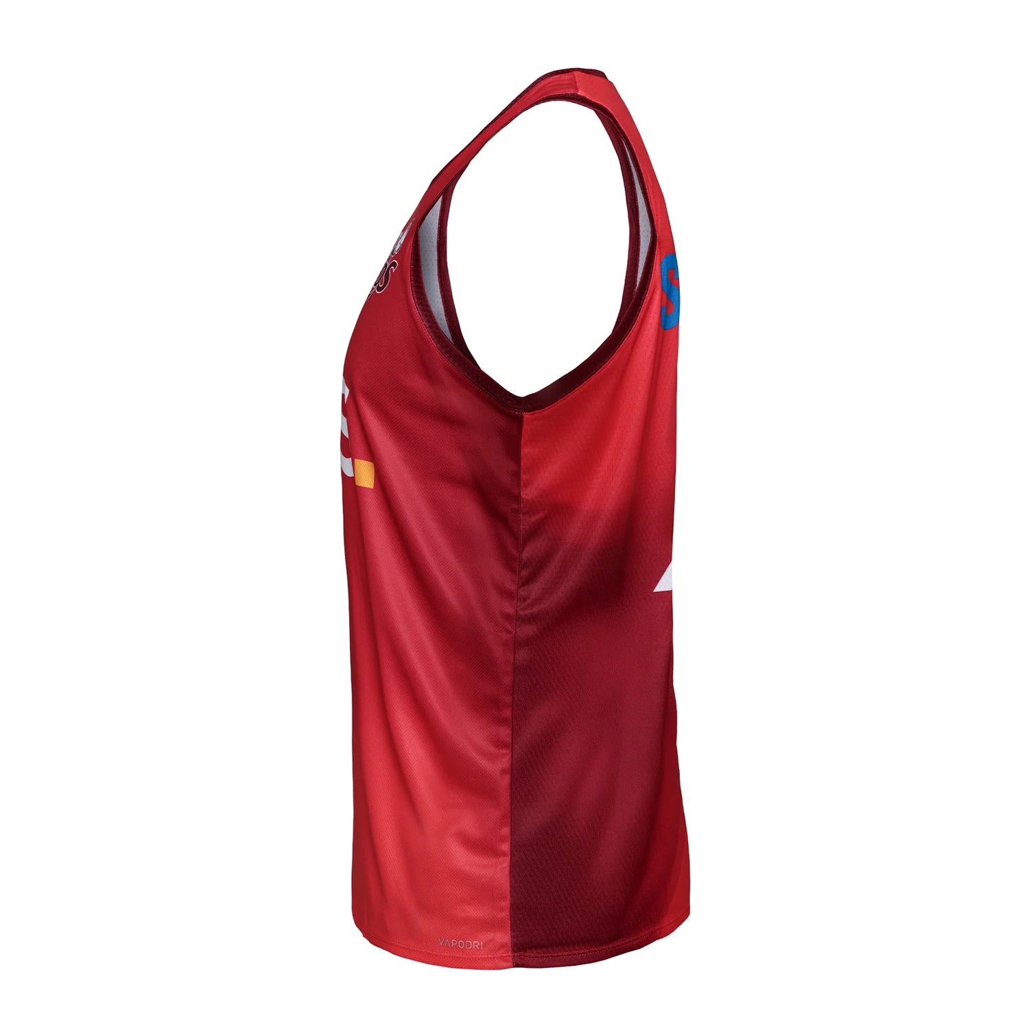 Maroon - Side - Canterbury Unisex Adult 2025 Queensland Reds Training Vest Top