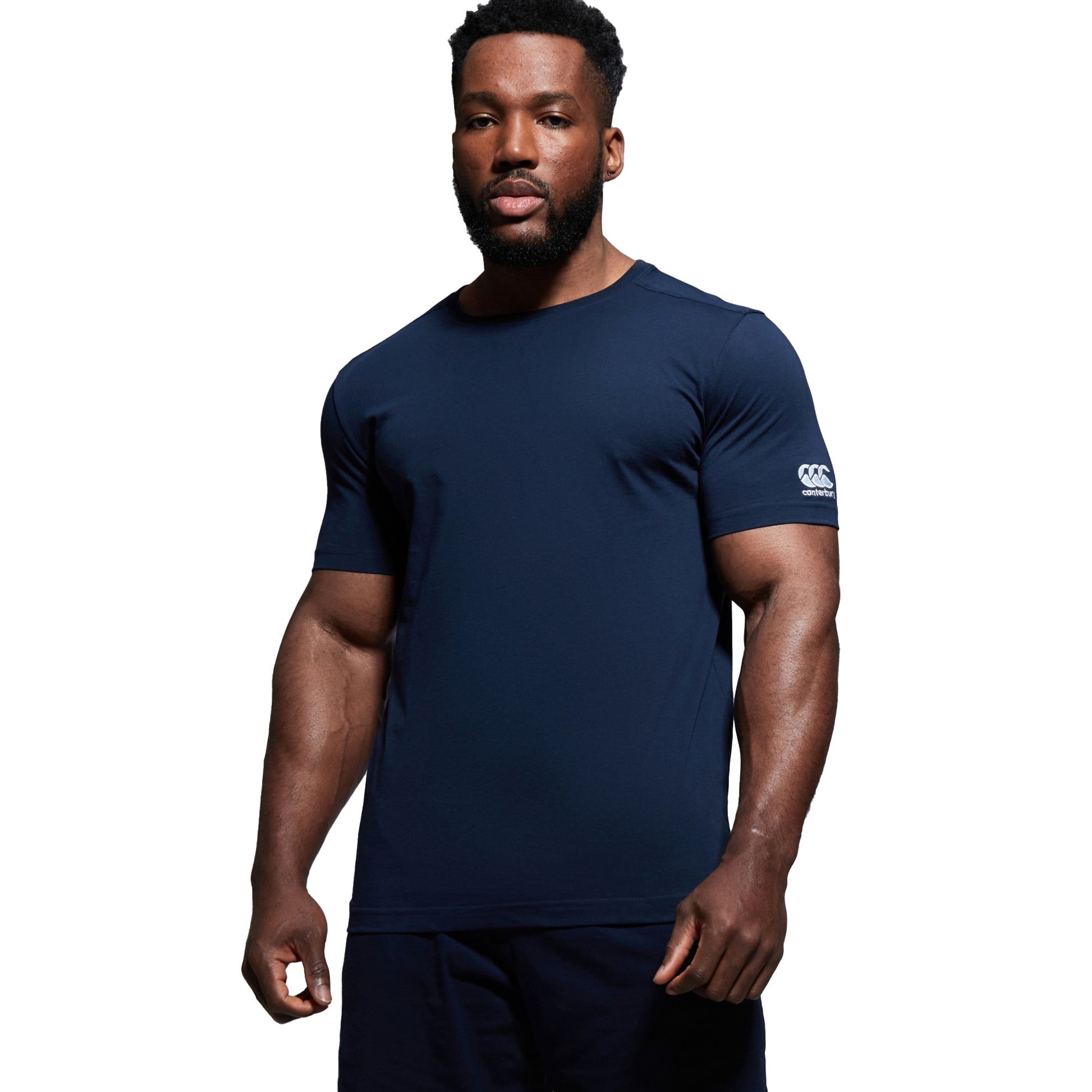 Navy - Side - Canterbury Mens Club Plain T-Shirt