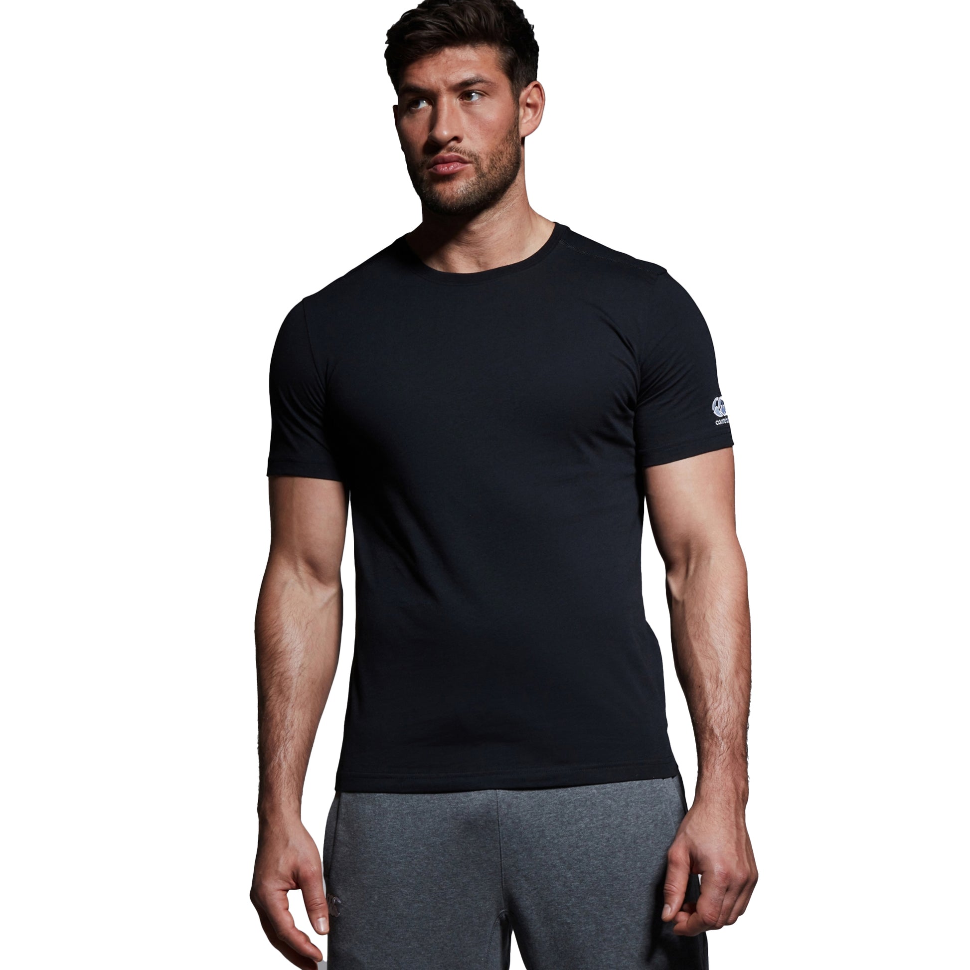 Black - Side - Canterbury Mens Club Plain T-Shirt