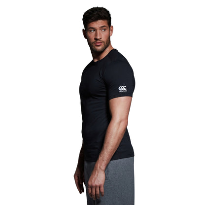 Black - Lifestyle - Canterbury Mens Club Plain T-Shirt