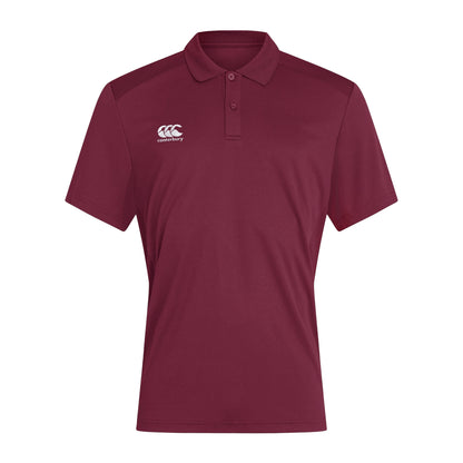 Maroon - Front - Canterbury Mens Club Dry Polo Shirt
