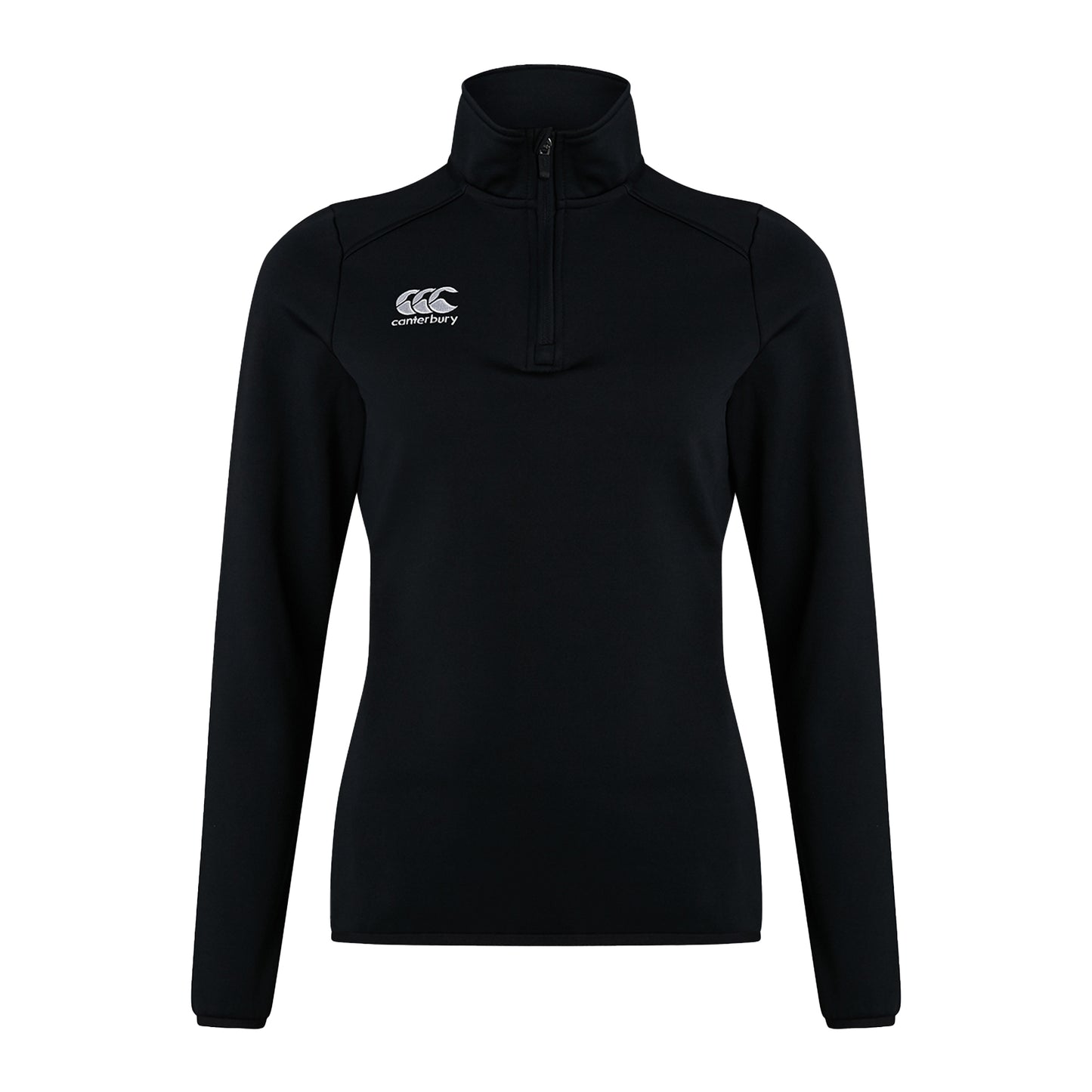 Black - Front - Canterbury Womens-Ladies Club QZ Training Midlayer