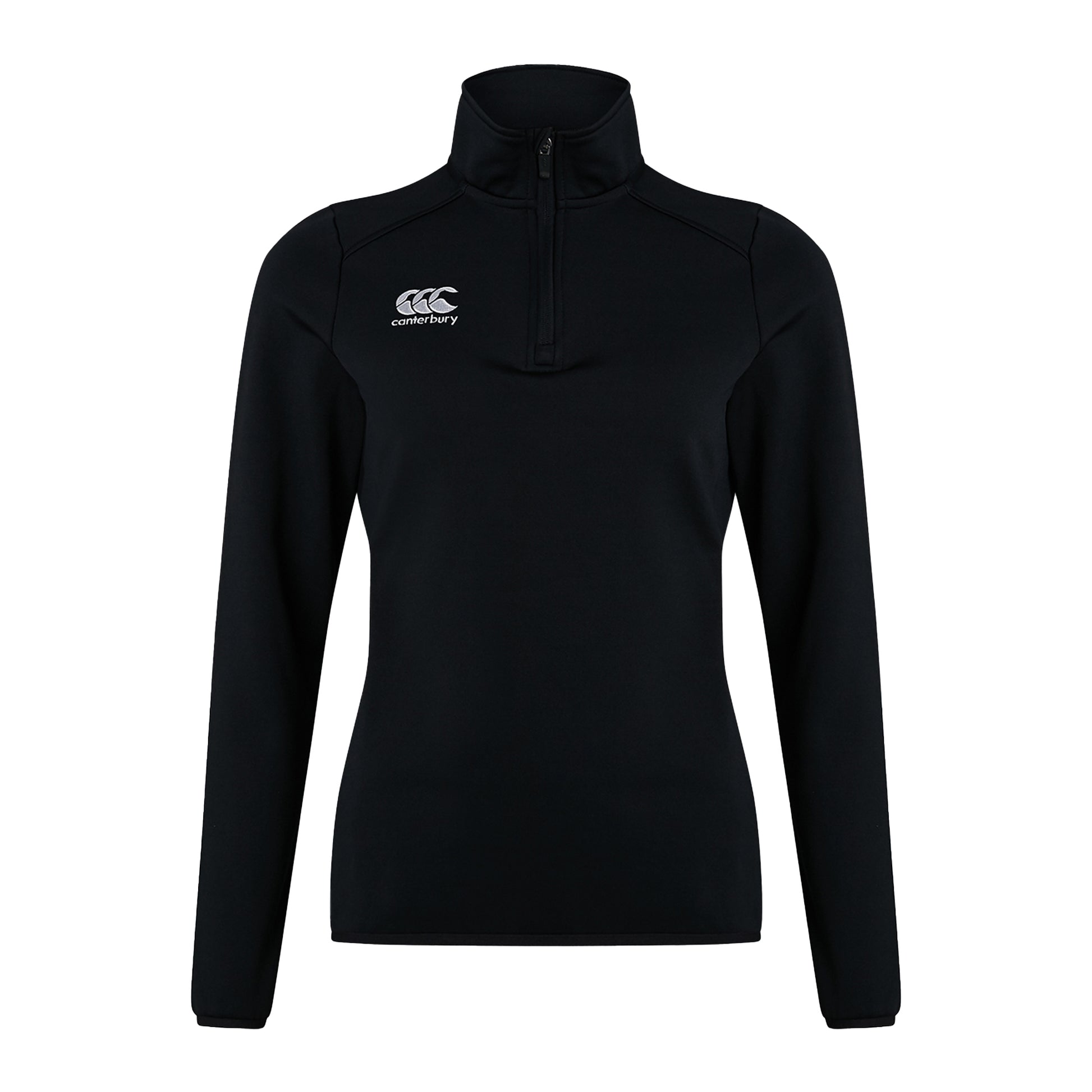 Black - Front - Canterbury Womens-Ladies Club QZ Training Midlayer