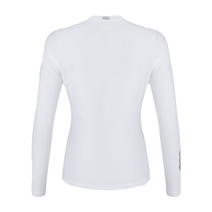 White - Back - Canterbury Womens-Ladies Thermoreg Long-Sleeved Base Layer Top