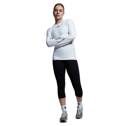 White - Pack Shot - Canterbury Womens-Ladies Thermoreg Long-Sleeved Base Layer Top