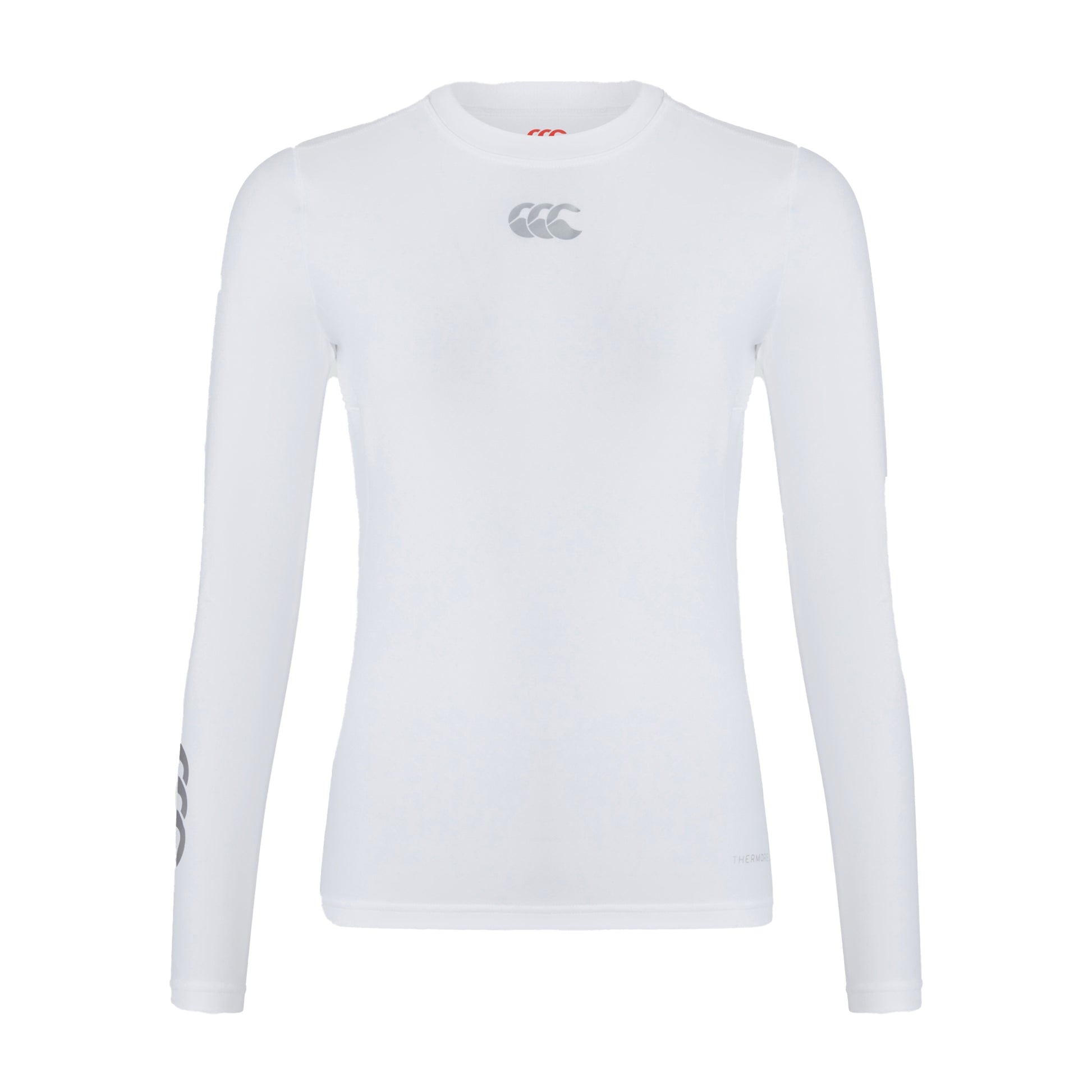 White - Front - Canterbury Womens-Ladies Thermoreg Long-Sleeved Base Layer Top