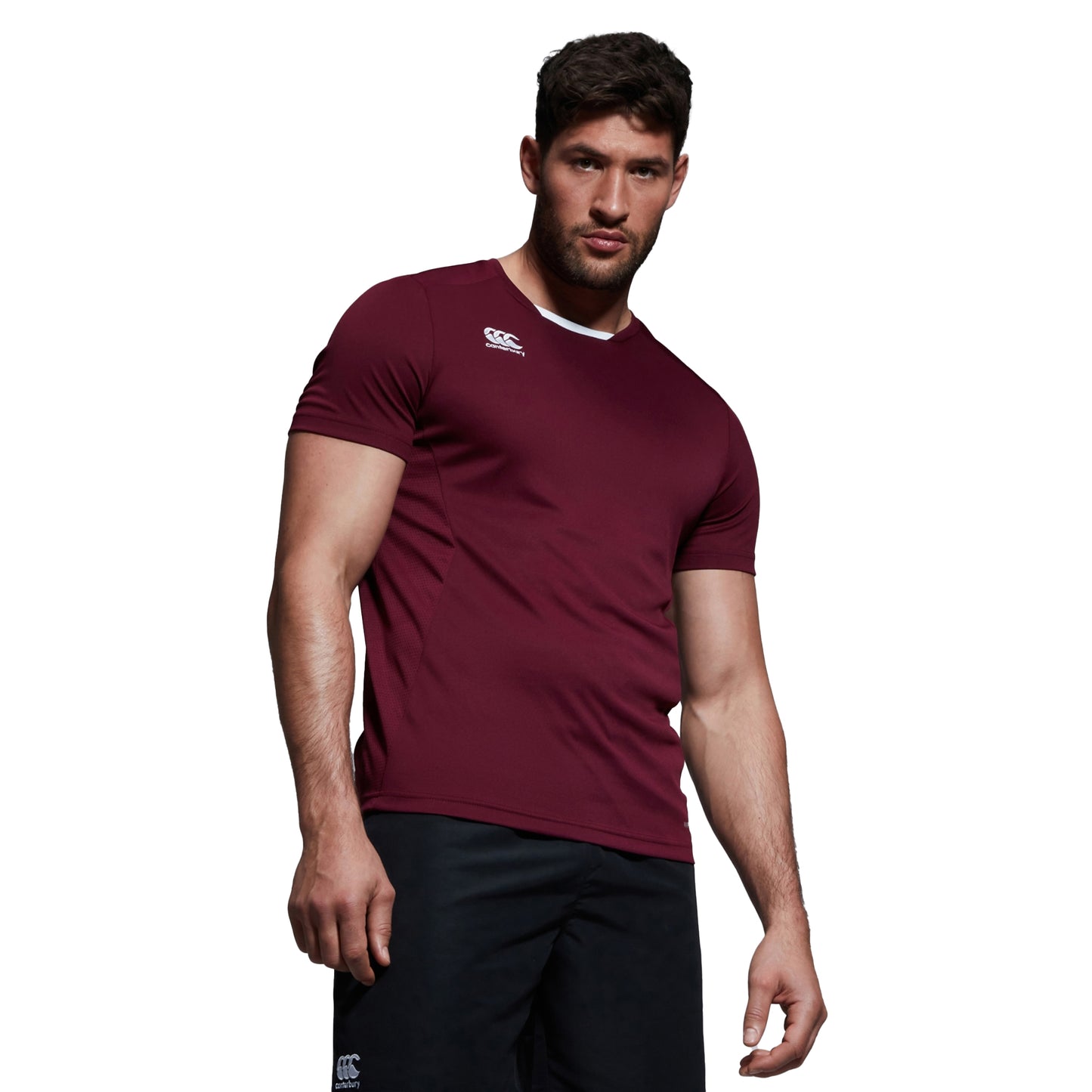 Maroon - Side - Canterbury Mens Club Dry T-Shirt