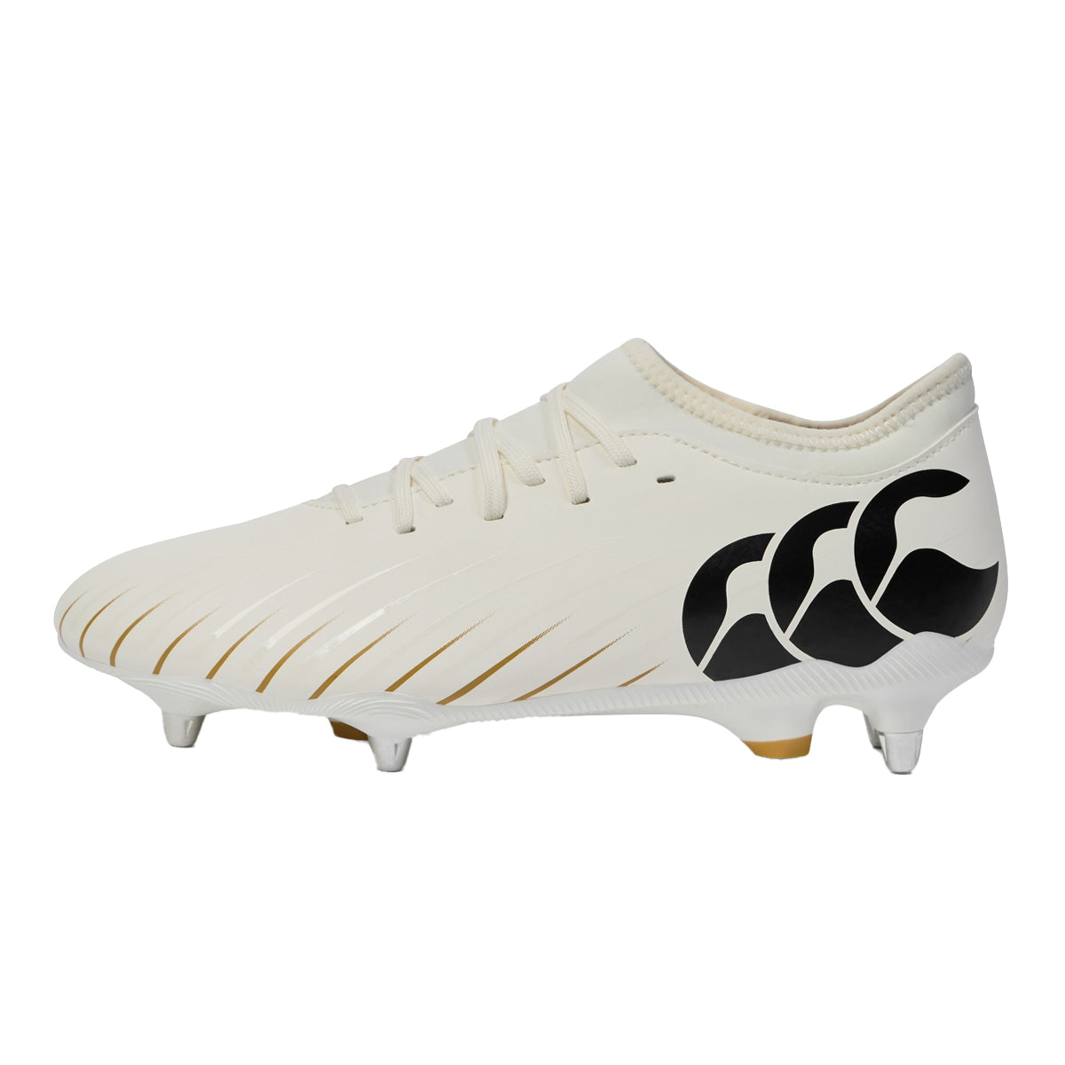 Snow White - Side - Canterbury Unisex Adult Speed Falcon Team Firm Ground Rugby Boots