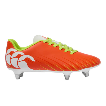 Tangerine Tango - Front - Canterbury Childrens-Kids Speed Falcon Soft Ground Rugby Boots
