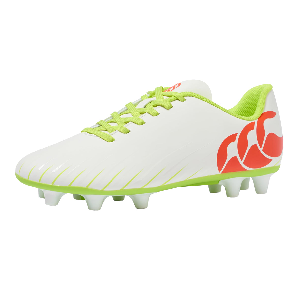 Snow White - Close up - Canterbury Childrens-Kids Speed Falcon Firm Ground Rugby Boots