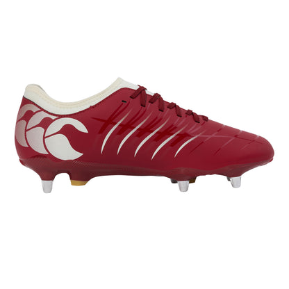 Tangerine Tango - Side - Canterbury Unisex Adult Phoenix 2.0 Team Synthetic Leather Soft Ground Rugby Boots