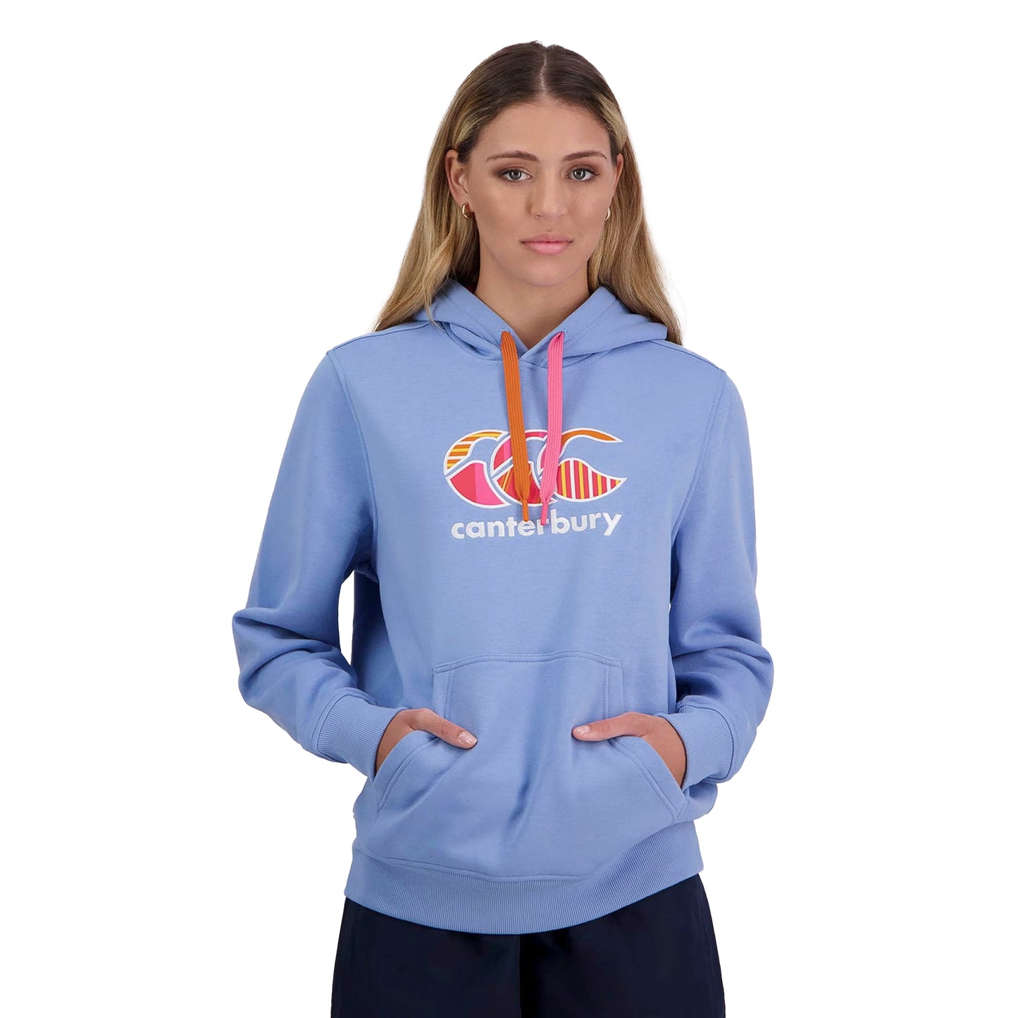 Storm Blue - Front - Canterbury Womens-Ladies Uglies Logo Hoodie