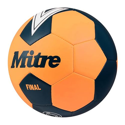 Fluorescent Orange-Tidal Teal - Back - Mitre 2024 Final Football