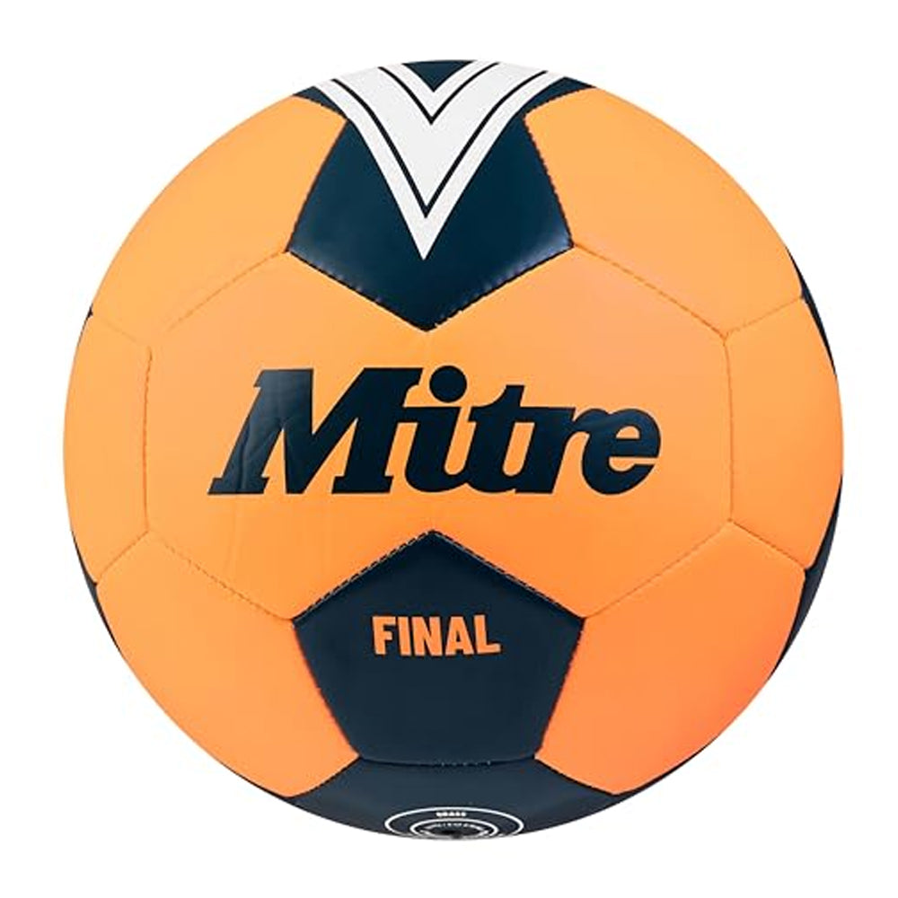 Fluorescent Orange-Tidal Teal - Front - Mitre 2024 Final Football