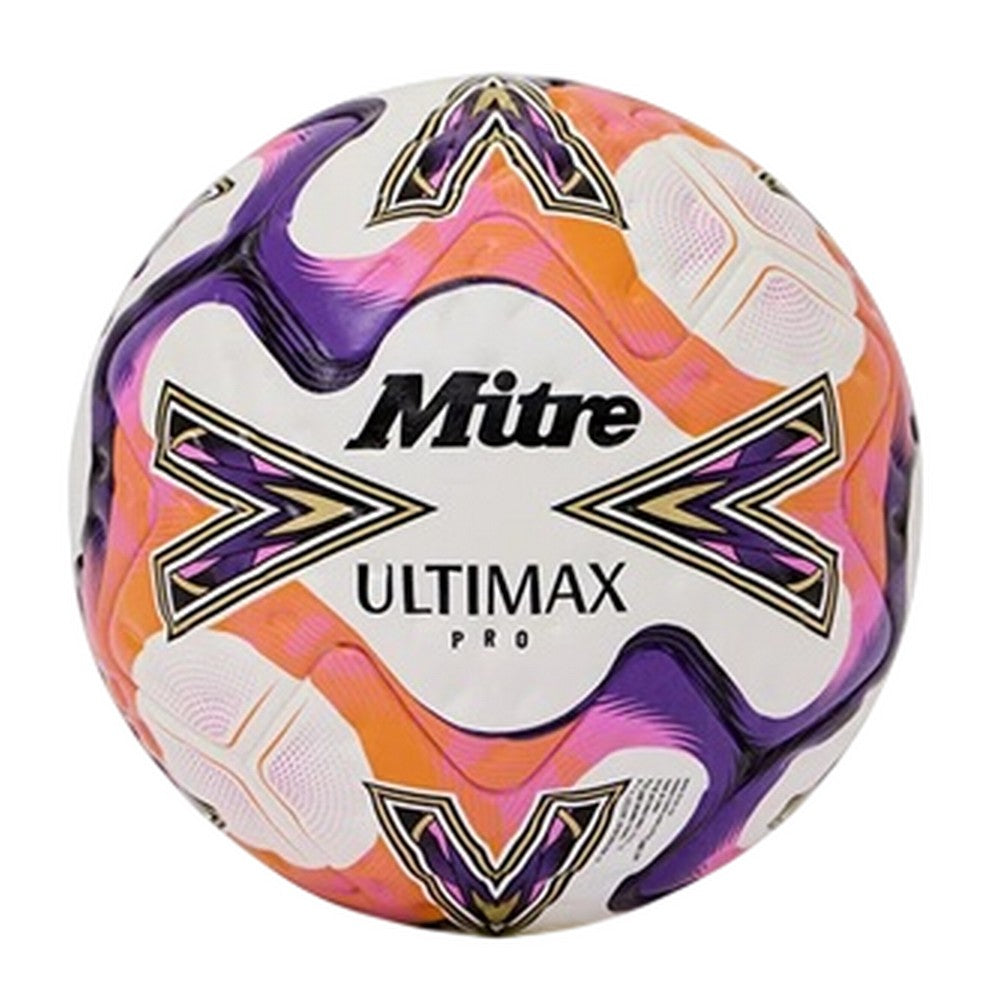 White-Orange-Purple - Front - Mitre Ultimax Pro 26 Football