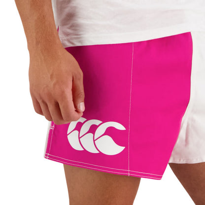 Fuchsia - Side - Canterbury Mens Cotton Twill Harlequin Shorts