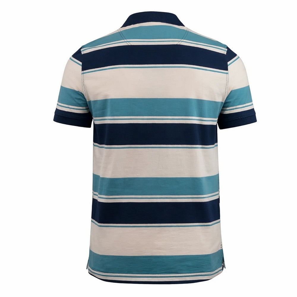Storm Blue - Back - Canterbury Mens Stripe Yarn Polo Shirt