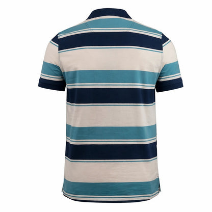Storm Blue - Back - Canterbury Mens Stripe Yarn Polo Shirt