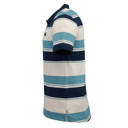Storm Blue - Side - Canterbury Mens Stripe Yarn Polo Shirt