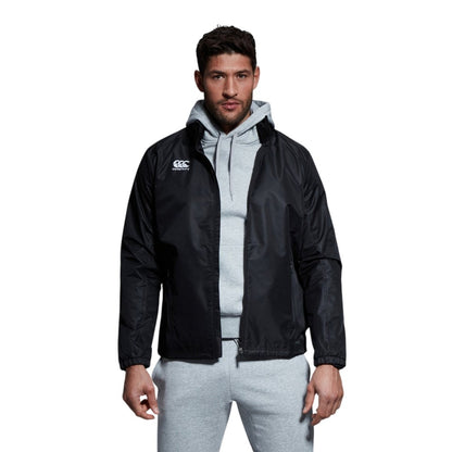 Black - Pack Shot - Canterbury Mens Rain Vaposhield Full Zip Jacket
