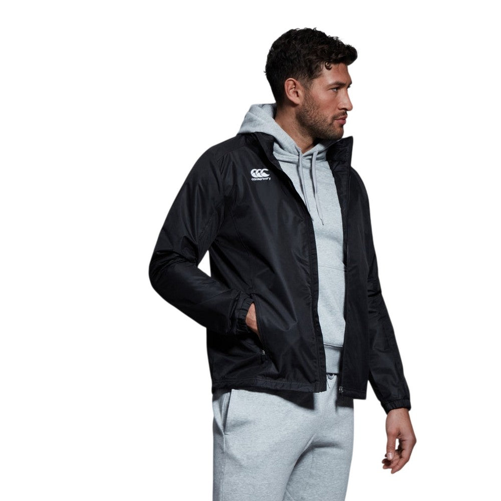 Black - Close up - Canterbury Mens Rain Vaposhield Full Zip Jacket