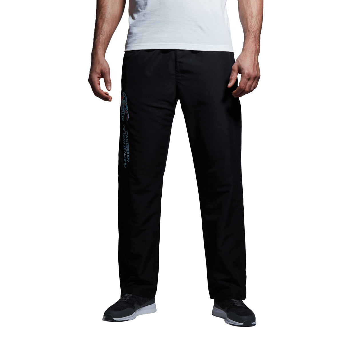 Black - Side - Canterbury Mens Open Hem Tracksuit Bottoms