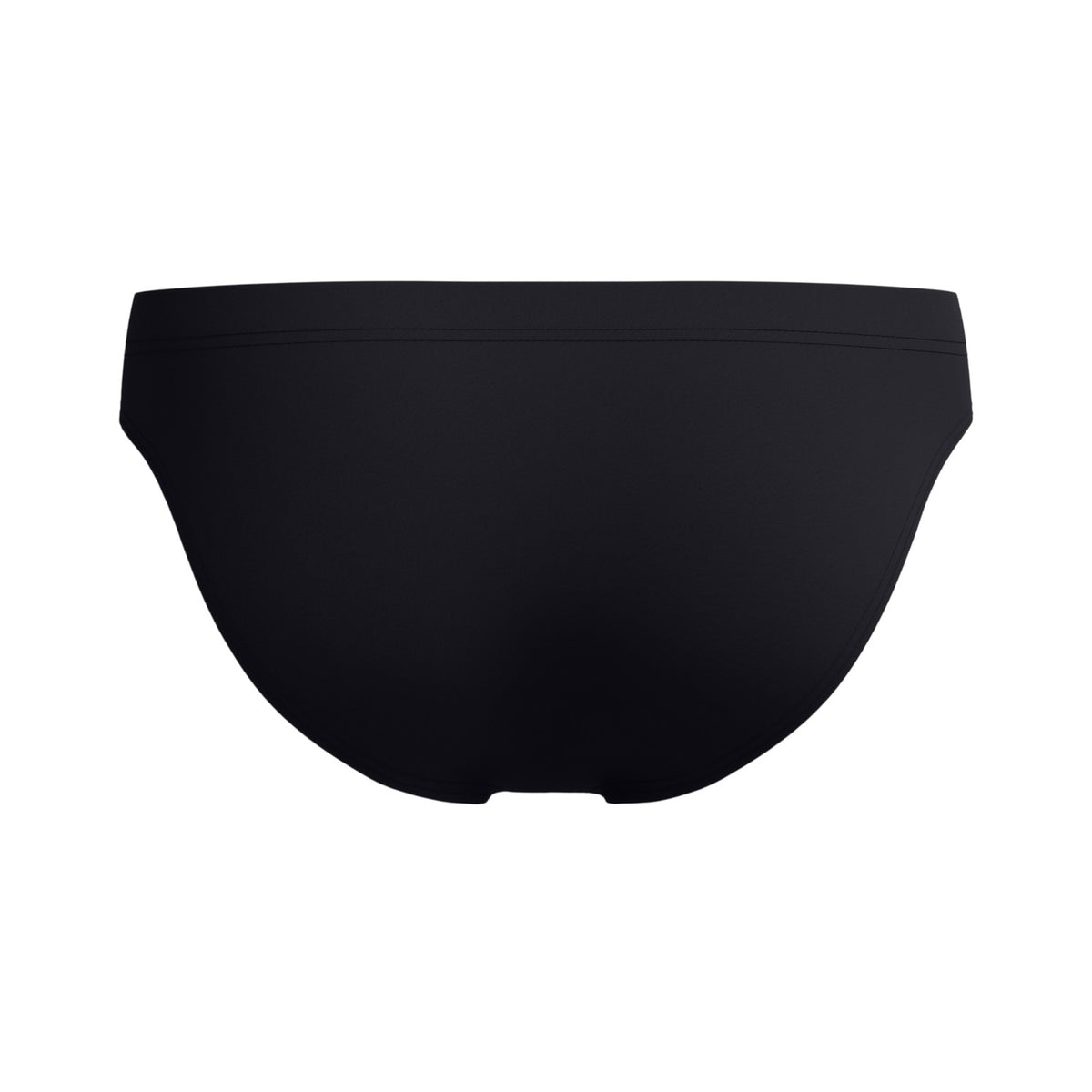 Black - Back - Speedo Mens Logo Endurasoft Briefs