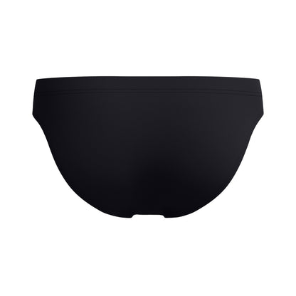 Black - Back - Speedo Mens Logo Endurasoft Briefs