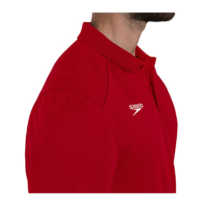 Red - Lifestyle - Speedo Mens Club Dry Polo Shirt