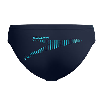 Navy - Back - Speedo Mens Boom Solid Endurance+ Swim Briefs